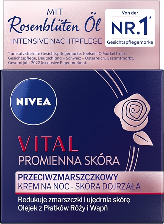 Regenerating Night Cream for Mature Skin - Nivea Vital Radiant Complexion Regenerating Night Cream — photo N2