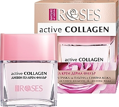 Fragrances, Perfumes, Cosmetics Active Collagen Day Gel Cream - Nature of Agiva Roses Active Collagen Day Gel Cream