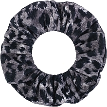 Knit Fashion Classic Hair Scrunchie, grey leopard - MAKEUP Hair Accessories — photo N11