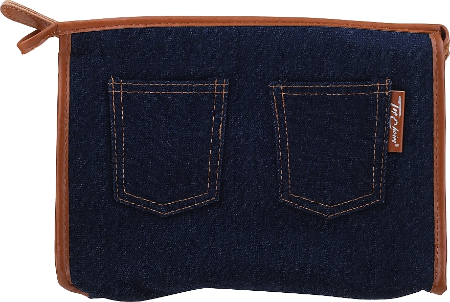 Makeup Bag "Real Jeans. Denim", 94552, dark blue - Top Choice — photo N1