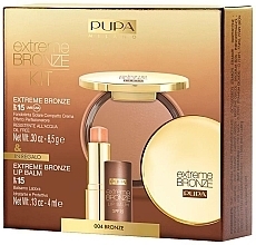 Fragrances, Perfumes, Cosmetics Set - Pupa Extreme Bronze Kit (found/8.5g + lip/balm/4ml)