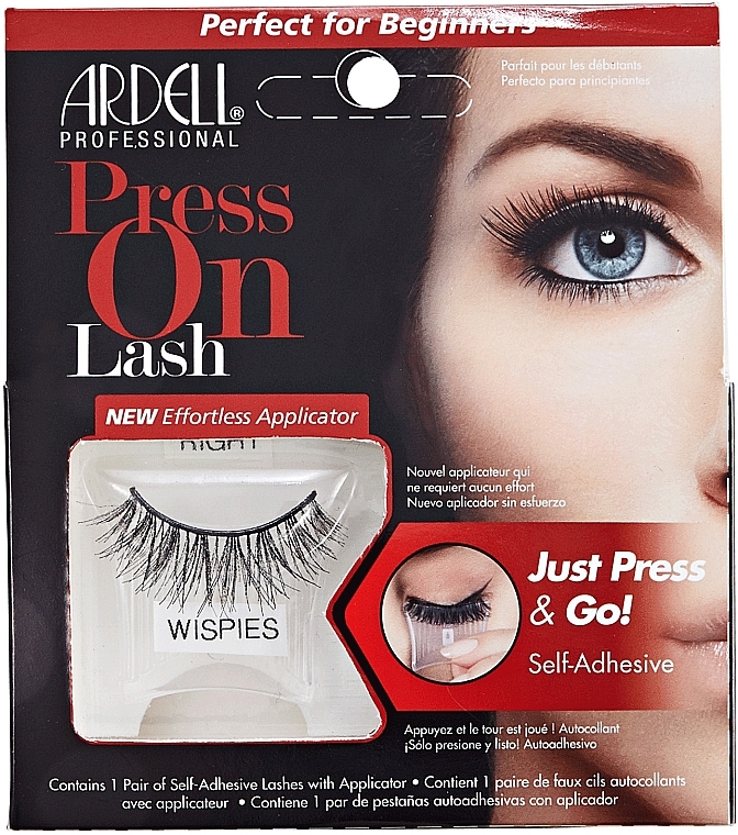 False Lashes - Ardell Press On Lash Wispies, Black — photo N1