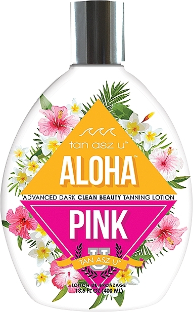 Solarium Cream with Coconut Milk & Pomegranate Extract, without bronzers - Tan Asz U Aloha Pink Advanced Dark Clean Beauty Tanning Lotion — photo N1