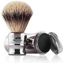 Fragrances, Perfumes, Cosmetics Badger Shaving Brush - Mondial Puro Tasso Chrome Travel Brush