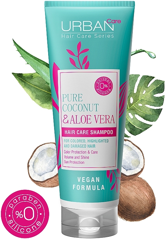 Color Protection Shampoo - Urban Pure Coconut & Aloe Vera Hair Shampoo — photo N3