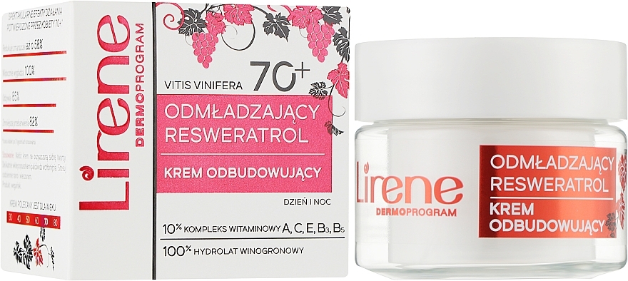 Repairing Anti-Wrinkle Cream - Lirene Dermo Program Resveratrol 70+ — photo N19