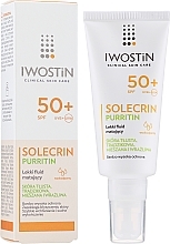 Light Mattifying Fluid SPF 50+ for Oily Skin - Iwostin Solecrin Purritin Light Matting Fluid — photo N2