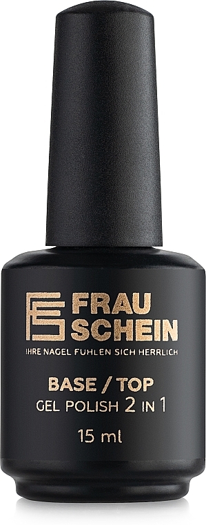 Base & Top Coat 2in1 - Frau Schein Base/Top Gel Polish 2 in 1 — photo N1