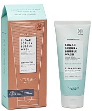 Fragrances, Perfumes, Cosmetics Scalp & Body Sugar Scrub 'Pure Ocean' - Voesh Sugar Scrub+Bubble Wash Clean Ocean
