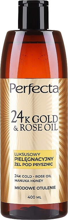 Shower Gel - Perfecta 24k Gold & Rose Oil Luxury Shower Gel — photo N1