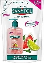 Fragrances, Perfumes, Cosmetics Pink Grapefruit & Lime Liquid Soap - Sanytol (refill)