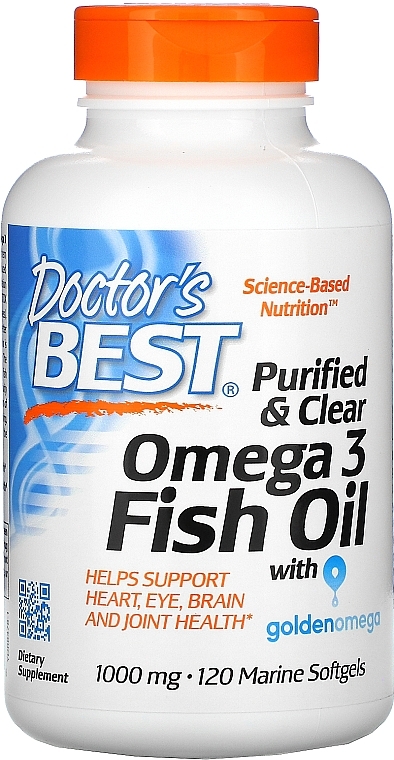 Fish Oil Omega 3, 1000mg, capsules - Doctor's Best Fish Oil Omega 3 — photo N2