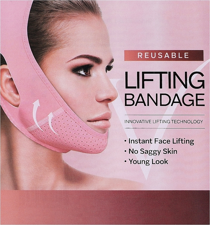 Breathable Face Sculpting Mask, pink - Yeye V-line Mask  — photo N5