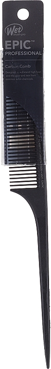 Hairbrush, black - Wet Brush Pro Epic Carbonite Tail Comb — photo N1