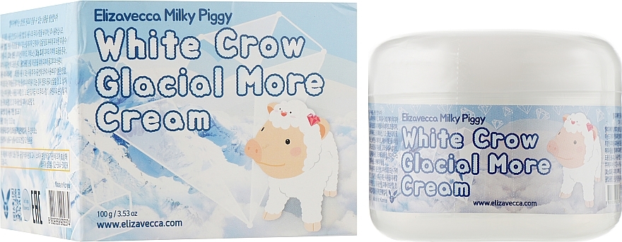 Airy Face Cream - Elizavecca Face Care Milky Piggy White Crow Glacial More Cream — photo N1