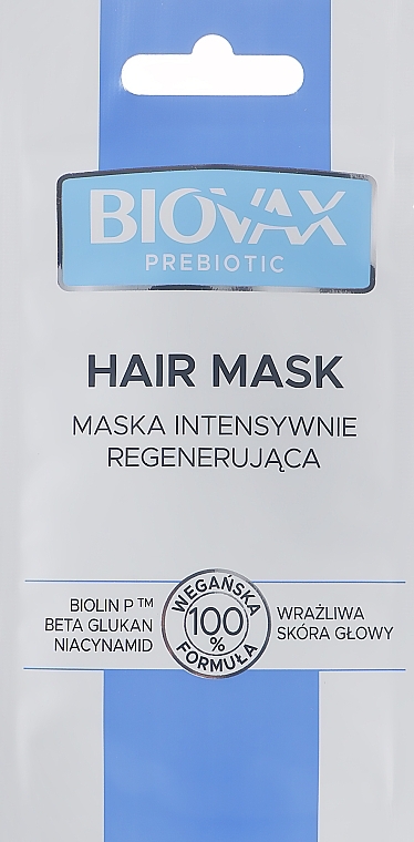 Intensive Repairing Hair Mask - Biovax Prebiotic Mask Intensively Travel Size — photo N3