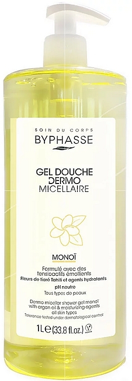 Micellar Shower Gel with Monoi Oil - Byphasse Monoi Dermo Micellar Shower Gel — photo N1