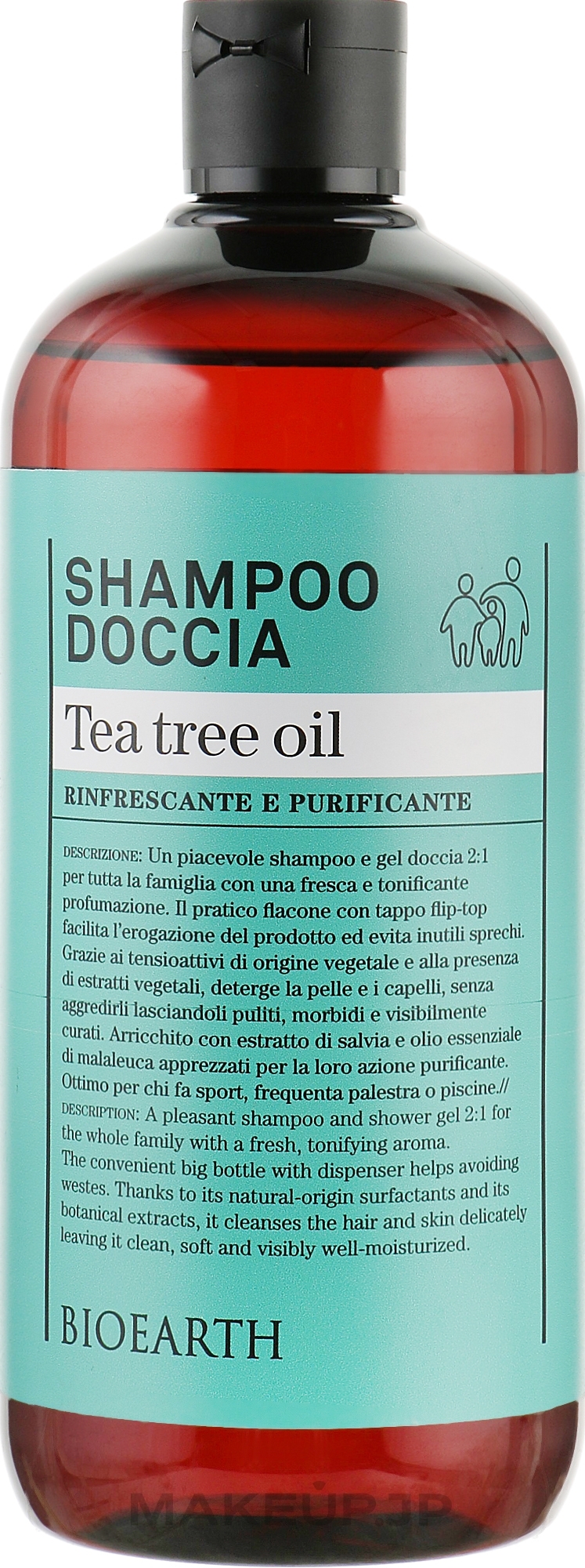 Tea Tree Shampoo & Shower Gel 2in1 - Bioearth Tea Tree Shampoo & Body Wash — photo 500 ml