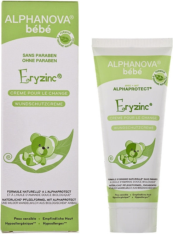 Anti-Irritation Nappy Cream - Alphanova Baby Natural Eryzinc Nappy Rash Cream — photo N1