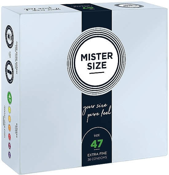 Latex Condoms, size 47, 36 pcs - Mister Size Extra Fine Condoms — photo N1