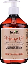 Fragrances, Perfumes, Cosmetics Massage Oil - Eco U Massage Oil Sweet Apricot & Peach Oil
