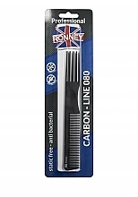 Hair Comb, 190mm - Ronney Professional Carbon Comb Line 080 — photo N6