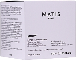 Fragrances, Perfumes, Cosmetics Anti Deep Wrinkle Face Cream - Matis Reponse Corrective Hyaluronic-Age