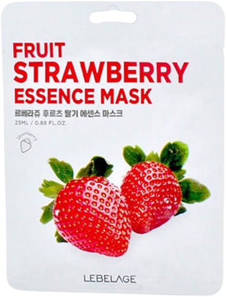 Strawberry Face Mask - Lebelage Fruit Strawberry Essence Mask — photo N1