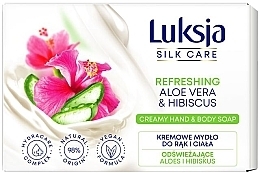 Aloe Vera & Hibiscus Cream Soap - Luksja Silk Care Refreshing Aloe Vera & Hibiscus Creamy Hand & Body Soap — photo N5