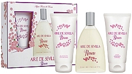 Fragrances, Perfumes, Cosmetics Set (edt/150 ml + b/cr/100 ml + sh/gel/100 ml) - Instituto Espanol Aire de Sevilla Rosas 