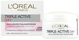 Fragrances, Perfumes, Cosmetics Moisturizing Cream "Triple Active" for Normal & Combination Skin - L'Oreal Paris Triple Active Day