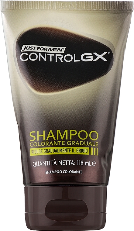 Toning Anti-Grey Hair Shampoo - Just For Men Control Gx Grey Hair Reducing Shampoo — photo N1