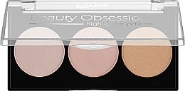 Highlighter Palette - Quiz Cosmetics Beauty Obsession Palette Highlighter — photo N1