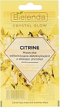 Fragrances, Perfumes, Cosmetics Refreshing & Detoxifying Mask with Shimmering Effect - Bielenda Crystal Glow Citrine Face Mask