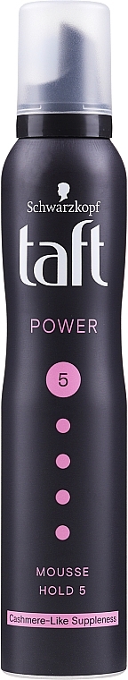 Mega Hold Styling Hair Mousse "Cashmere Touch" - Schwarzkopf Taft Power Cashmere Touch Mousse  — photo N2