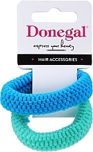 Fragrances, Perfumes, Cosmetics Elastic Hair Band, FA-5642, turquoise + blue - Donegal