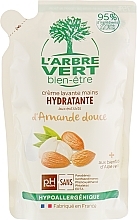 Almond Cream Soap (Doypack) - L'Arbre Vert Hand Wash Almond Bio (stand-up pouch) — photo N1