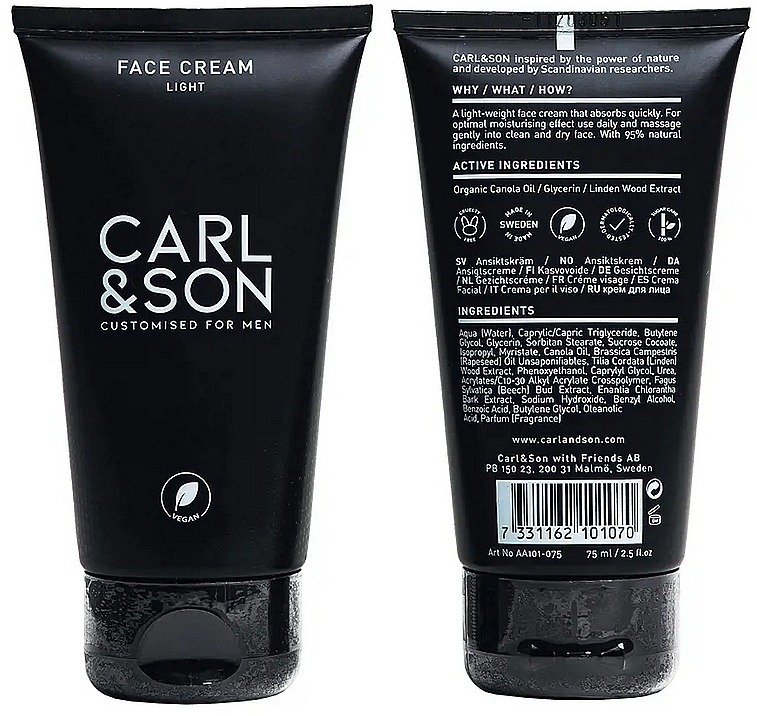 Light Face Cream - Carl & Son Face Cream Light — photo N2