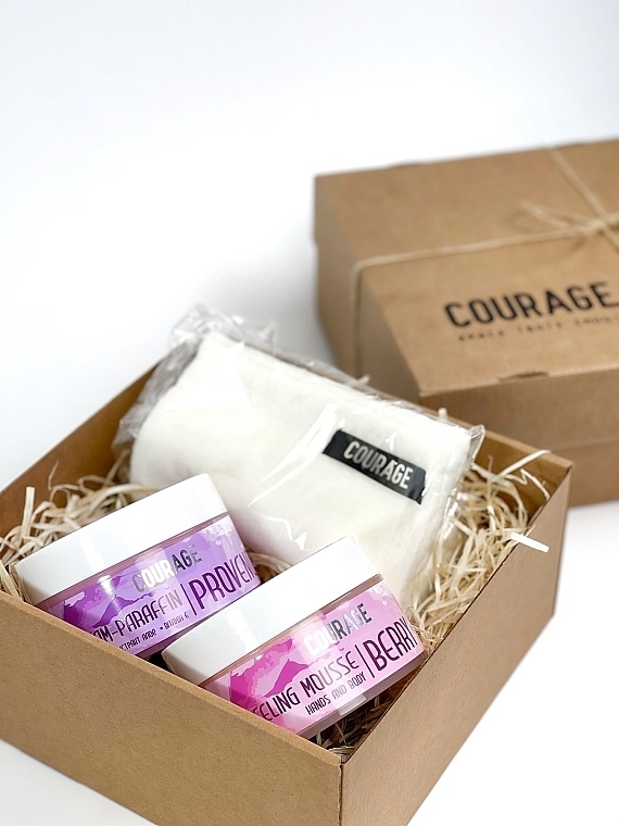 Purple Set 05 - Courage Beauty Box (h/cr/300ml + peel/300ml + ass/2pcs) — photo N1