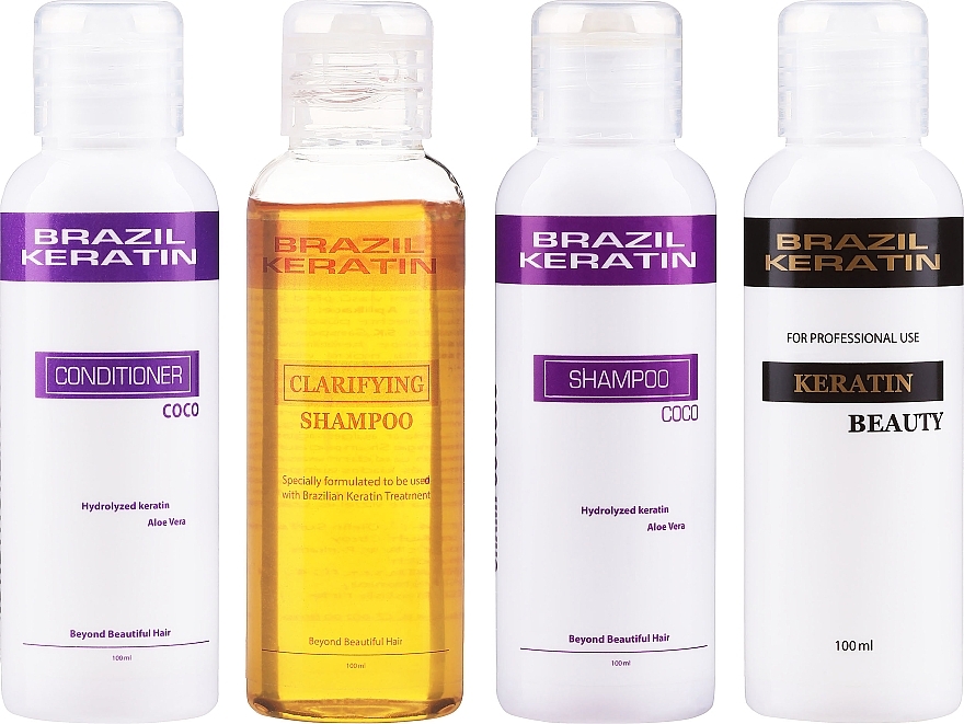 Set - Brazil Keratin Start Beauty (treatment/100ml + sh/2x100ml + cond/100ml) — photo N2