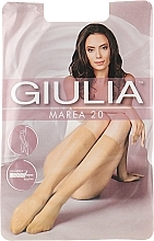 Women Knee Socks "Marea Gambaletto" 20 Den, caramel - Giulia — photo N1