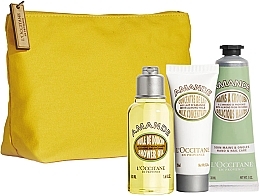 Fragrances, Perfumes, Cosmetics Set - L'Occitane Almond (sh/oil/50ml + milk/20ml + h/cr/30ml + bag)