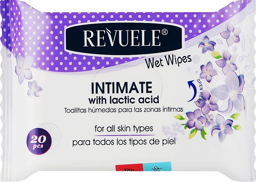 Hypoallergenic Intimate Wash Wet Wipes, 20uds - Revuele Hypoallergenic Intimate Wet Wipes — photo N3