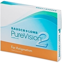 Contact Lenses 8.9 125 -0100 180, 3 pcs - Bausch & Lomb PureVision 2 For Astigmatism — photo N1