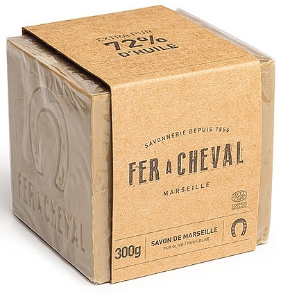 Natural Olive Soap, cube - Fer A Cheval Pure Olive Marseille Soap Cube — photo N2