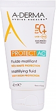 Mattifying Facial Fluid - A-Derma Protect AC Mattifying Fluid SPF 50 — photo N1