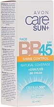 Fragrances, Perfumes, Cosmetics Mattifying BB Cream - Avon Care Sun+ Shine Control Face BB Cream SPF45