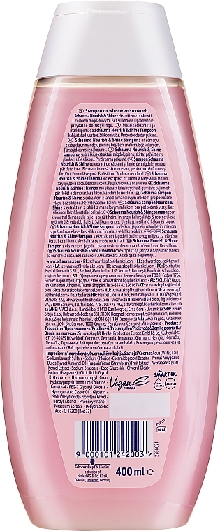 Strawberry, Banana & Chia Seed Smoothie Shampoo for Extra Damaged Hair - Schauma Nature Moments Shampoo — photo N4