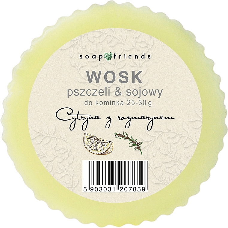 Lemon & Rosemary Scented Wax - Soap & Friends Wox Lemon With Rosemary — photo N3