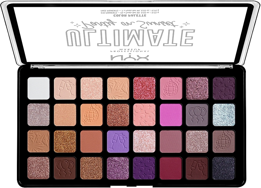 Eye & Face Shadow Palette, 32 shades - NYX Professional Makeup Ultimate Party on Sunset — photo N1